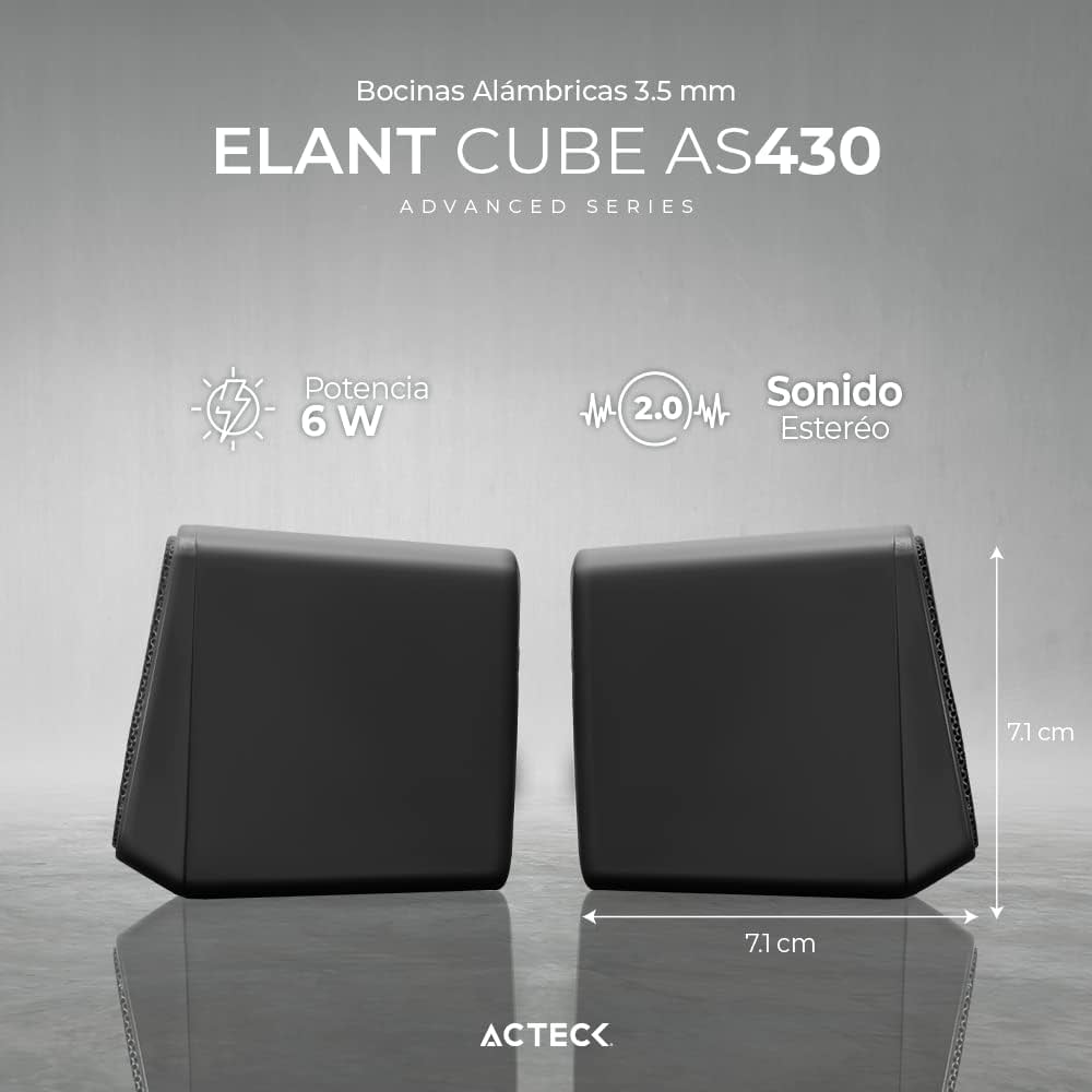 Bocinas Alámbricas 3.5 mm Elant Cube AS430 AC-935265