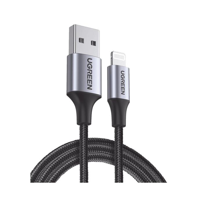 Cable USB-A a Lightning | 1 Metro | Certificado MFi | Carga Rápida 5V/2.4 A | 480 Mbps