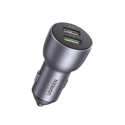 Cargador de Auto 36W | 2 Puertos USB-A | Carga Rápida | Compatible con Vehículos de 12 y 24 VCD | PD3.0 + QC3.0