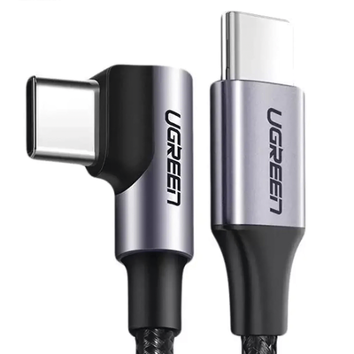 Cable USB-C a USB-C 1 Metro Conector con Ángulo Recto de 90°