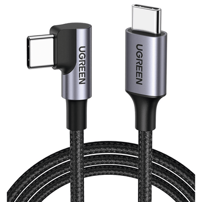 Cable USB-C a USB-C 1 Metro Conector con Ángulo Recto de 90°