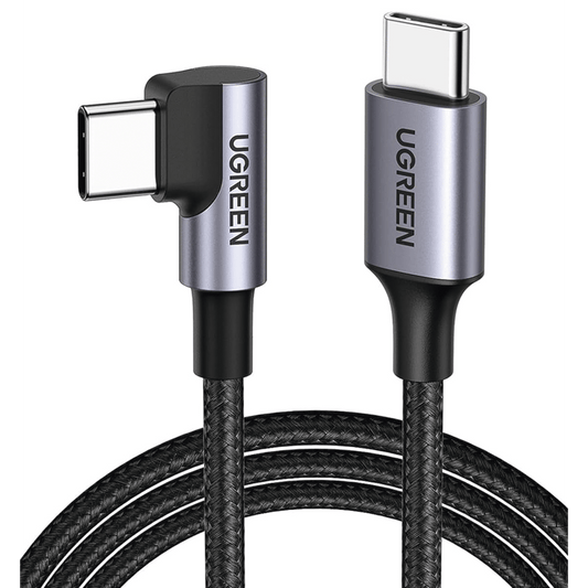 Cable USB-C a USB-C 1 Metro Conector con Ángulo Recto de 90°