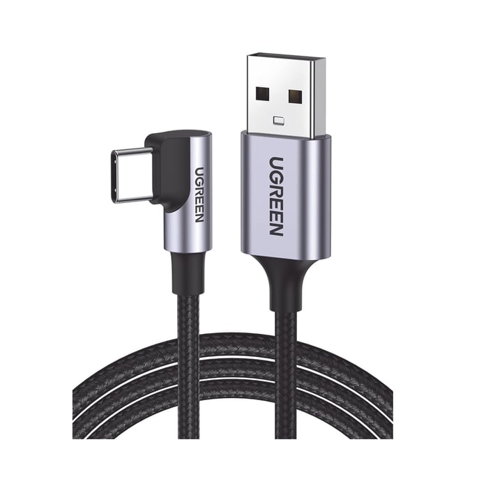 Cable USB-A a USB-C 1 Metro Conector con Ángulo Recto de 90°