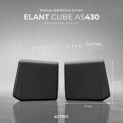 Bocinas Alámbricas 3.5 mm Elant Cube AS430 AC-935265