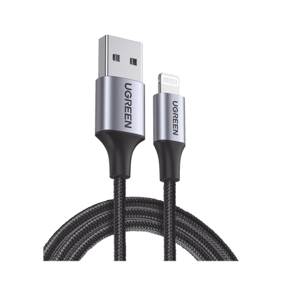 Cable USB-A a Lightning | 1 Metro | Certificado MFi | Carga Rápida 5V/2.4 A | 480 Mbps