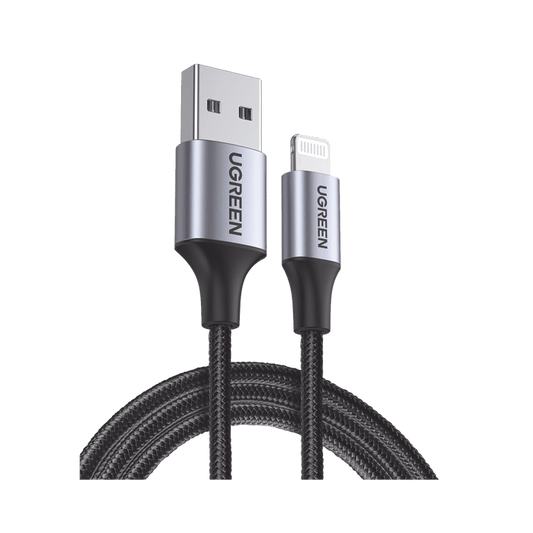 Cable USB-A a Lightning | 1 Metro | Certificado MFi | Carga Rápida 5V/2.4 A | 480 Mbps