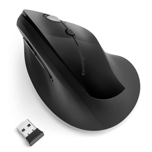 Mouse Ergonómico Kensington Óptico Pro Fit Ergo, Inalámbrico, negro