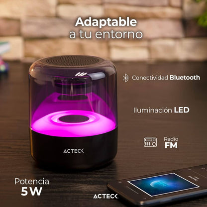 Bocina inalámbrica Bluetooth Glee Crystal AP470