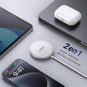 Cargador Inalámbrico Magnético  15W  Tecnología Magsafe  1.5 metros USB-C