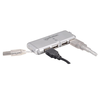 USB Pocket Hub, 160599, Manhattan, 4 puertos USB , LED indicador