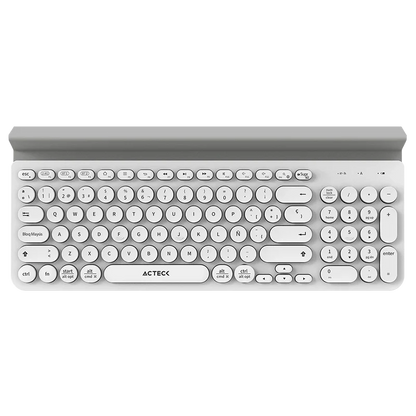 Teclado Inalámbrico Conexión Dual 2.4hz/Bluetooth Inspire Comp TI695, ACTECK , color blanco.