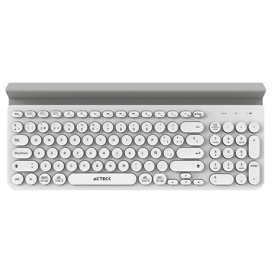 Teclado Inalámbrico Conexión Dual 2.4hz/Bluetooth Inspire Comp TI695, ACTECK , color blanco.