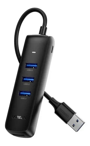 HUB USB-A 3.0 4 en 1 / 4 Puertos USB-A 3.0 (5Gbps) / Cable de 25 cm