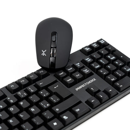 Kit inalámbrico de teclado antiderrames y mouse Perfect choice PC-200994