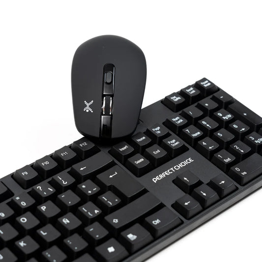 Kit inalámbrico de teclado antiderrames y mouse Perfect choice PC-200994