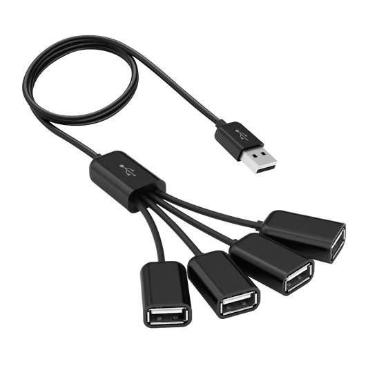 Hub HU-101, VORAGO, 4 Puntos USB 2.0, 1m